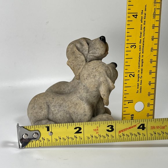 Vtg Quarry Critters Pebbles Patch Dogs Figurine 2001 Second Nature Collectible - Picture 9 of 9